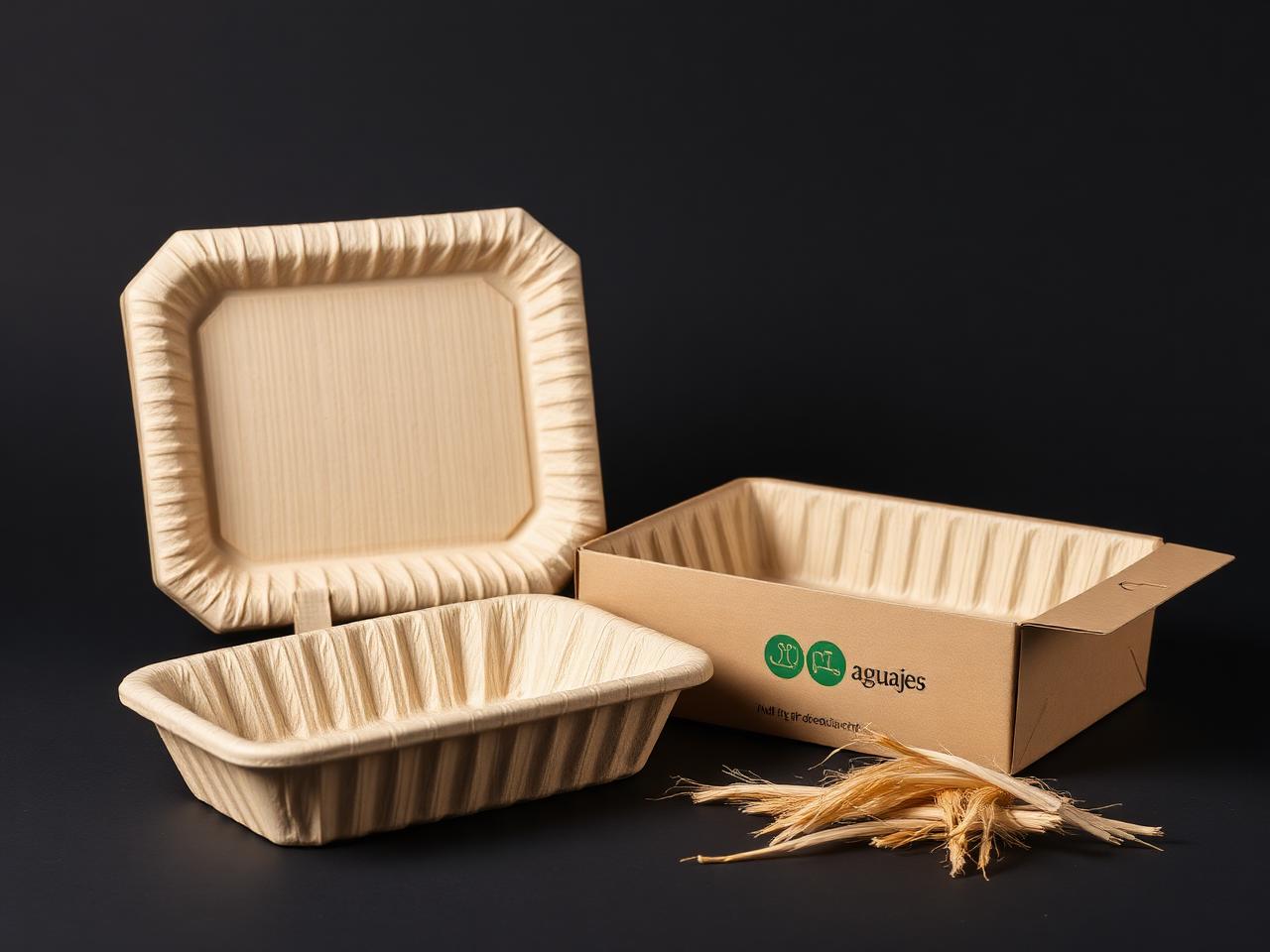 Empaque biodegradable de fibra de aguaje